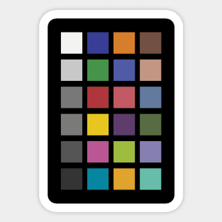 Color Chart (Squares) Sticker